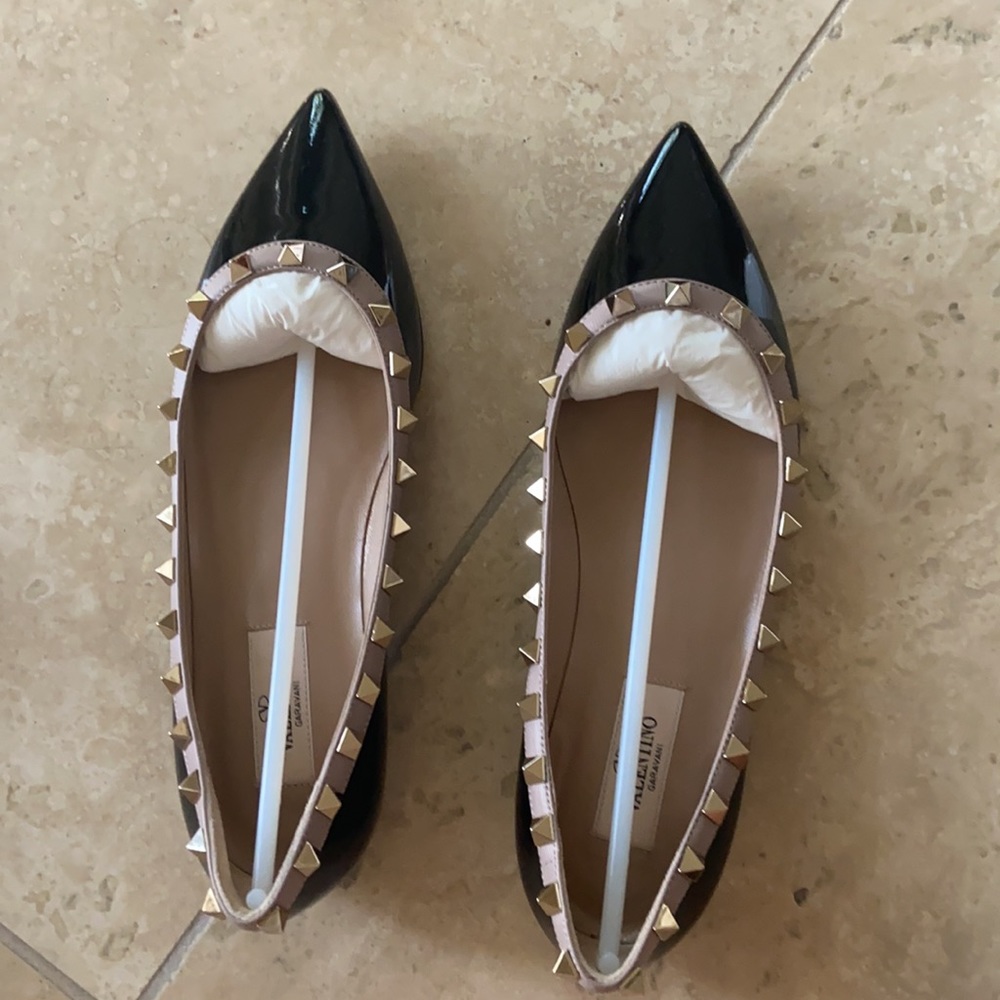Valentino ballerina flats. Size 37. NIB. Bag w/xtr - Picture 2 of 5